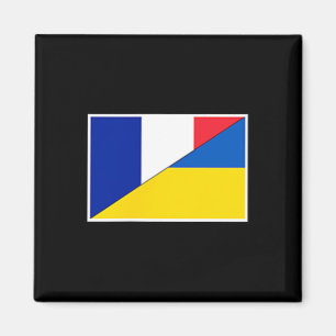 Frankreich Ukraine-Flagge Französische Ukrainische Magnet