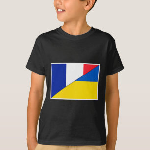 Frankreich Ukraine-Flagge Französische Ukrainische T-Shirt