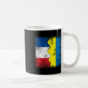Frankreich Ukraine Flaggen Halb Ukrainische Franzö Kaffeetasse