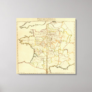 Frankreich und Grenzen Leinwanddruck