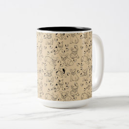 Frankreich und Knochen Zweifarbige Tasse