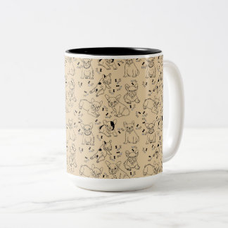 Frankreich und Knochen Zweifarbige Tasse