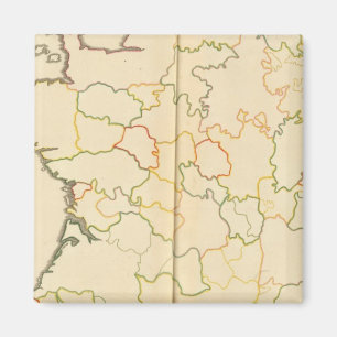 Frankreich Untergebiete Kontur Magnet