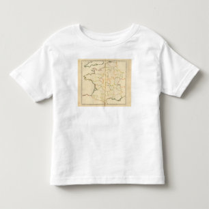 Frankreich-Unterteilungs-Kontur Kleinkind T-shirt