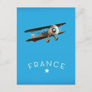 Frankreich Vintage-Flugposter Postkarte