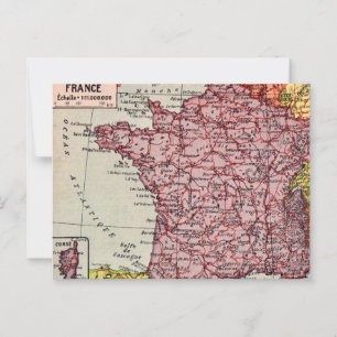 Frankreich Vintage Karte Postkarte