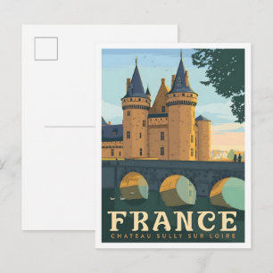 Frankreich Vintage Reise Postkarte