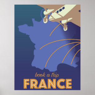 Frankreich Vintage-Reiseposter Poster