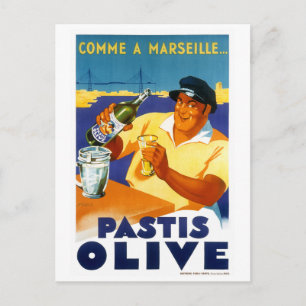 Frankreich Vintage-Reiseposter Restauriert Postkarte