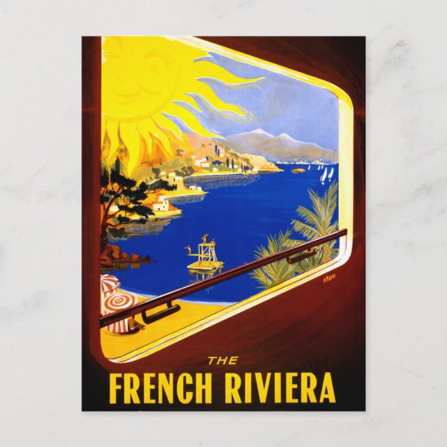 Frankreich Vintage Travel Poster wiederhergestellt Postkarte (Vorderseite)