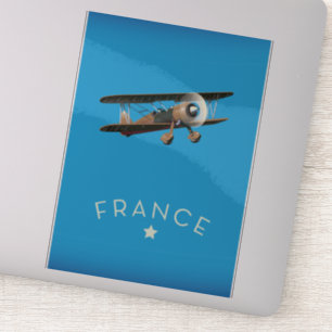 Frankreich Vintages Flugplakat Aufkleber