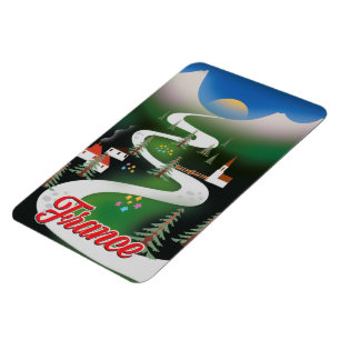 Frankreich Vintages Reiseplakat. Magnet