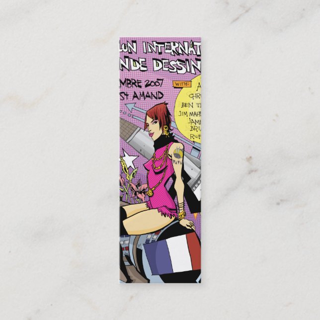 Frankreich-Visitenkarte Mini Visitenkarte (Vorderseite)