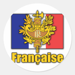 Frankreich-Wappen Runder Aufkleber