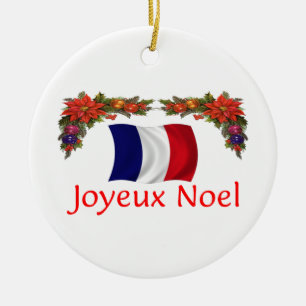 Frankreich-Weihnachten Keramikornament