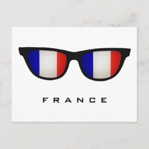 Frankreich weist Sondertext und Farbpostkarte auf Postkarte