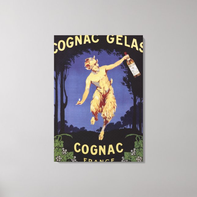 FrankreichCognac Gelas WerbeplakatFrankreich Leinwanddruck (Vorderseite)