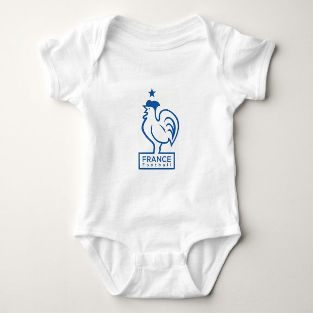 Frankreichfußball-/-fußball-T-Shirt Baby Strampler (Vorderseite)