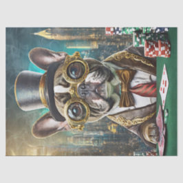 Frankreichs Flush, französischer Bulldog-Poker Seidenpapier