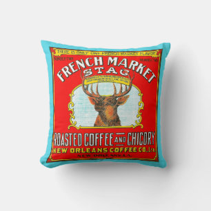 Frankreichs Marktstag Roasted Coffee and Chicory Kissen