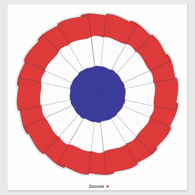 Frankreichs Nationalcockade Aufkleber (Blatt)