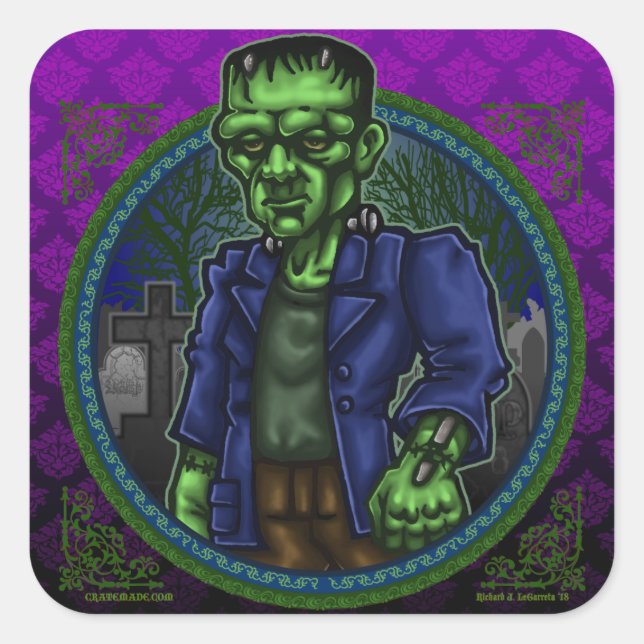 Franky Monster Design Aufkleber (Vorderseite)