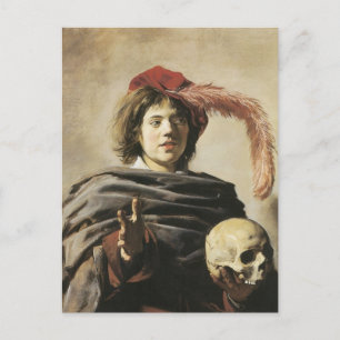 Frans Hals Junge mit Totenkopf Postkarte