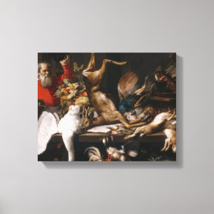 Frans Snyders - Stillleben mit totem Spiel, Obst, Leinwanddruck