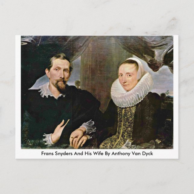 Frans Snyders und seine Ehefrau von Anthony Van Dy Postkarte (Vorderseite)