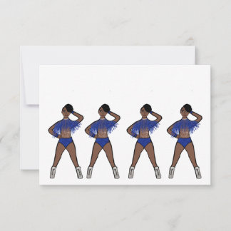 Franse Dancer Notecard A ( Blau ) Mitteilungskarte