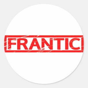Frantic Briefmarke Runder Aufkleber