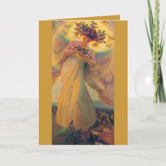 Franz Dvorak Angel of Birds CC0429 Birthday Card Karte (Vorderseite)