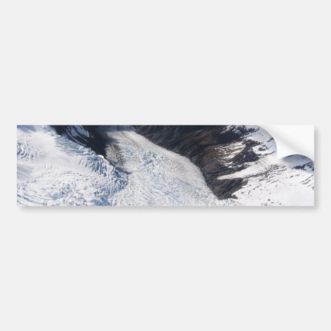 Franz Josef Glacier Aerial View, Neuseeland Autoaufkleber (Vorne)