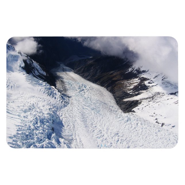Franz Josef Glacier Aerial View, Neuseeland Magnet (Horizontal)