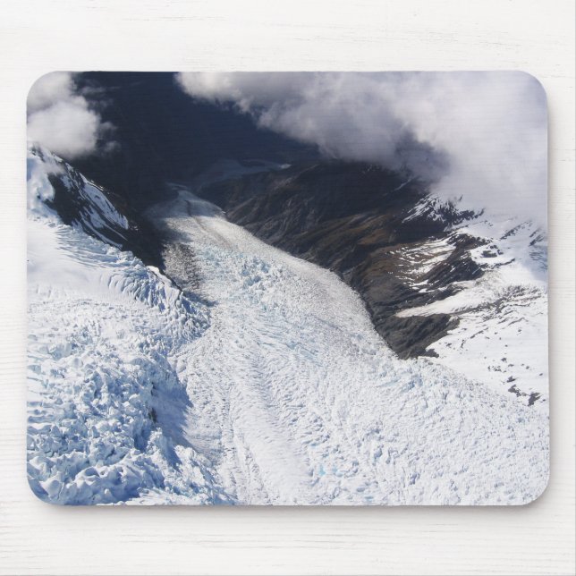 Franz Josef Glacier Aerial View, Neuseeland Mousepad (Vorne)