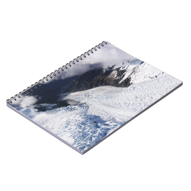 Franz Josef Glacier Aerial View, Neuseeland Notizblock (Linke Seite)