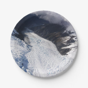 Franz Josef Glacier Aerial View, Neuseeland Pappteller