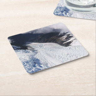 Franz Josef Glacier Aerial View, Neuseeland Rechteckiger Pappuntersetzer