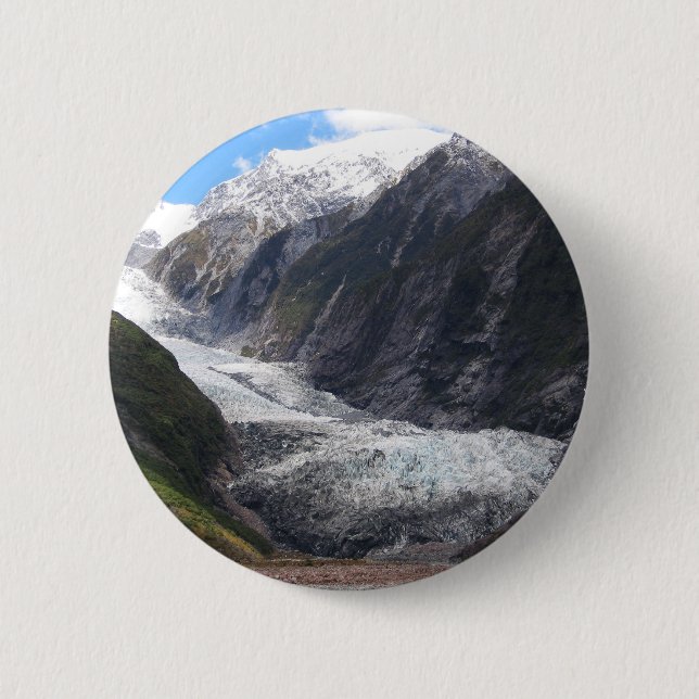 Franz Josef Glacier, Neuseeland Button (Vorderseite)