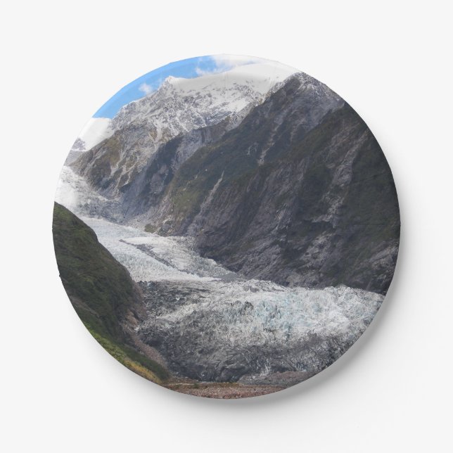 Franz Josef Glacier, Neuseeland Pappteller (Vorderseite)