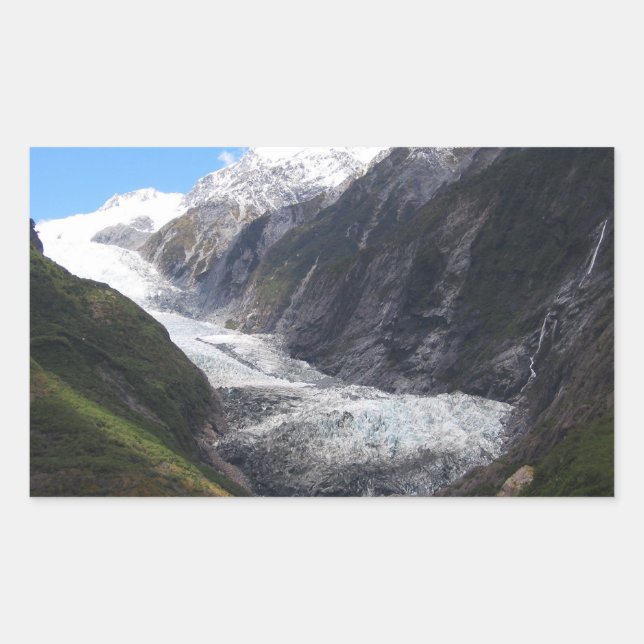 Franz Josef Glacier, Neuseeland Rechteckiger Aufkleber (Vorderseite)