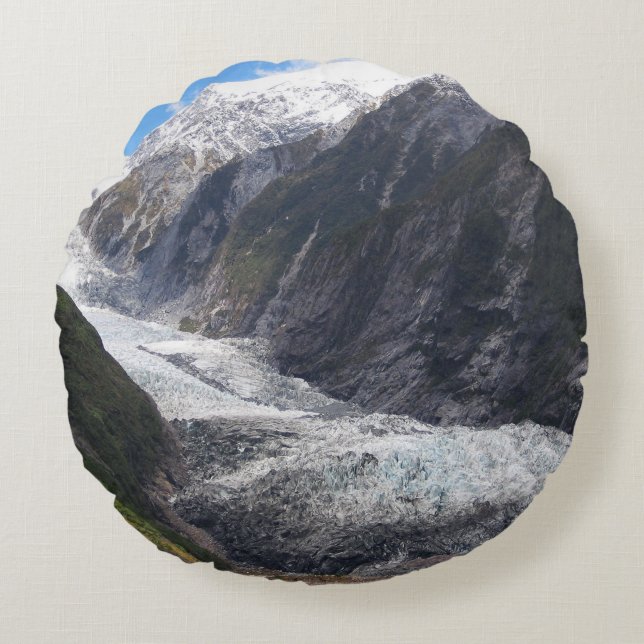 Franz Josef Glacier, Neuseeland Rundes Kissen (Vorderseite)