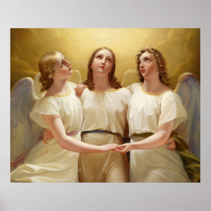 Franz Kadik - Drei Engel - 1822 - Malerei Poster