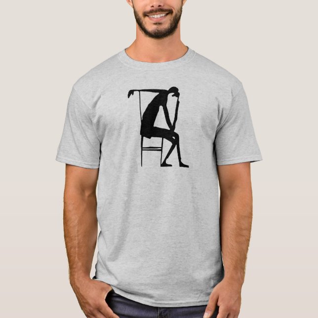 Franz Kafka Drawing 03 Black T-Shirt (Vorderseite)