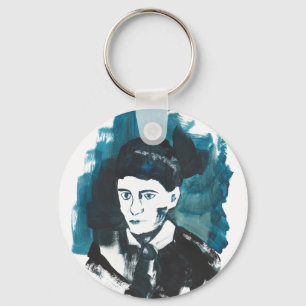 Franz Kafka Portrait mit benutzerdefiniertem Text  Schlüsselanhänger