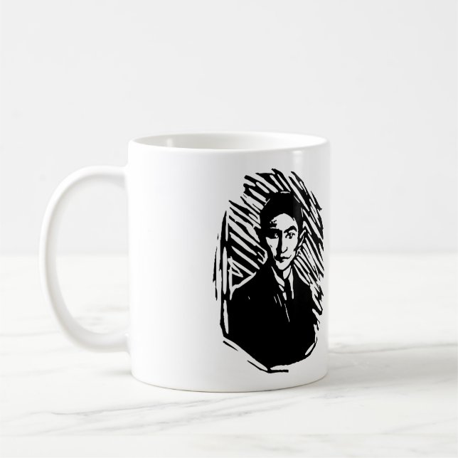 Franz Kafka-Porträt Kaffeetasse (Links)
