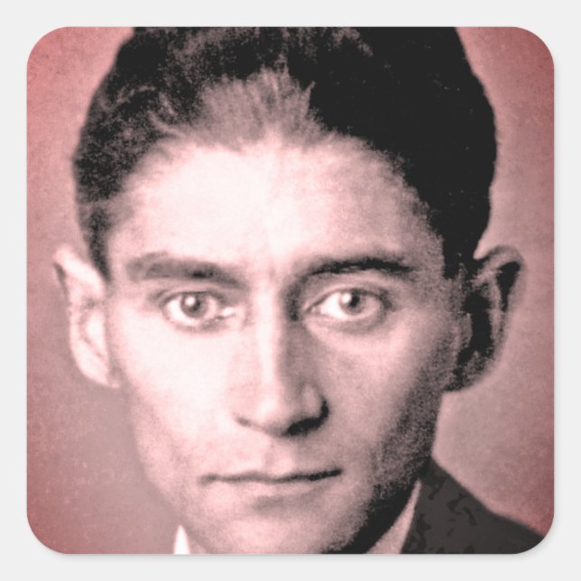 Franz Kafka Quadratischer Aufkleber (Vorderseite)