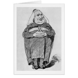 Franz Liszt (1811-86) als Abt, Karikatur von 'B