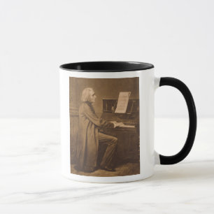 Franz Liszt am Klavier Tasse