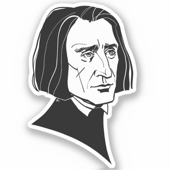 Franz Liszt Aufkleber (Vorderseite)